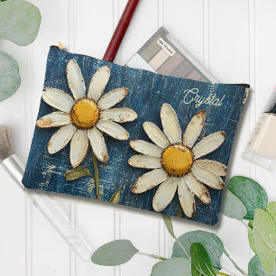 Distressed Denim and Daisy   Accessory Pouch