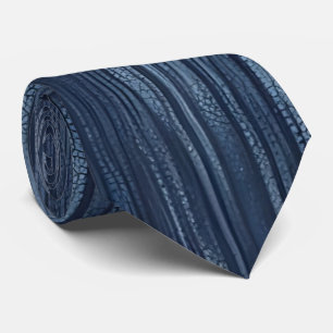 Distressed Denim Look Neck Tie for Men
