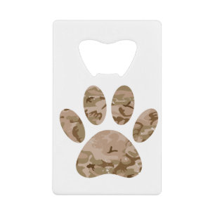 Distressed Desert Camo Dog Paw Print 