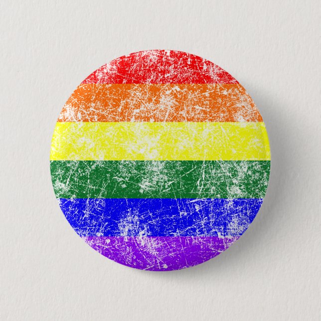 Distressed Design Pride Button (Front)