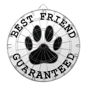 Distressed Dog Paw Best Friend Guaranteed Dartboard