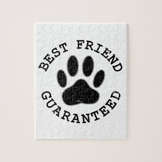 Distressed Dog Paw Best Friend Guaranteed Jigsaw Puzzle (Vertical)