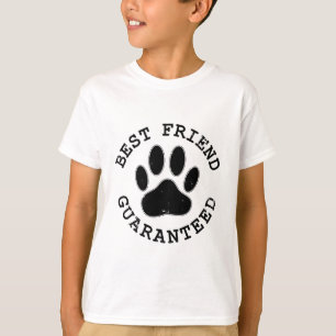 Distressed Dog Paw Best Friend Guaranteed T-Shirt