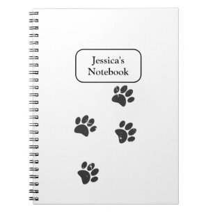Distressed Dog Paw Tracks Notebook