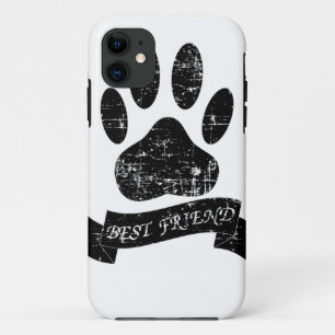 Distressed Dog Paw With Ribbon iPhone 11 Case