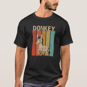 Distressed Donkey  Men Women Kid Cute Donkey Retro T-Shirt