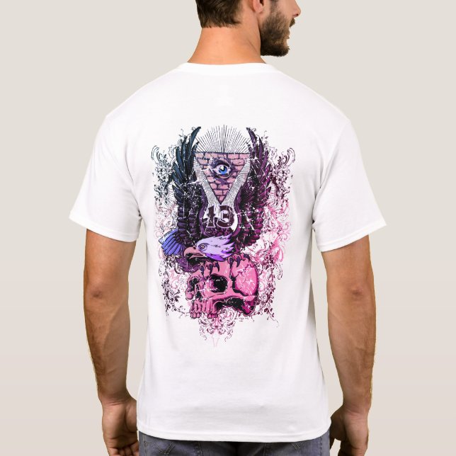 Distressed Eagle, Skull, & All Seeing Eye T-Shirt  (Back)