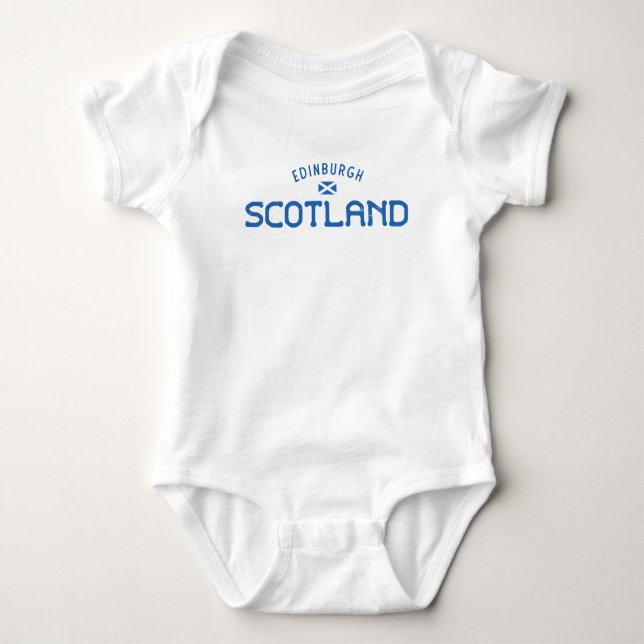 Distressed Edinburgh Scotland Baby Bodysuit (Front)