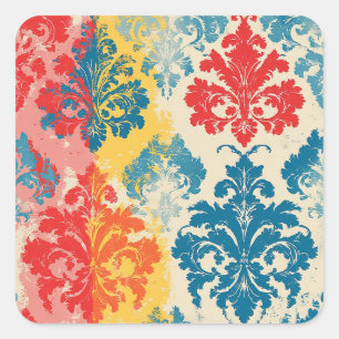 Distressed Elegance Square Sticker