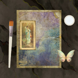 Distressed Enchanted Scrapbook Paper