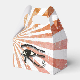 Distressed Eye Of Horus Egyptian Symbol Retro Sun Favour Box
