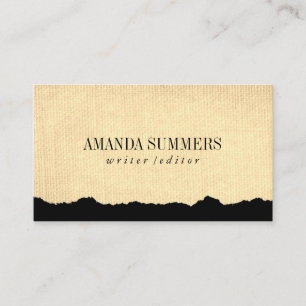 Distressed Fabric Business Card