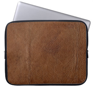 Distressed Faux Leather-Look Laptop Sleeve