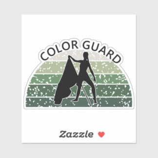 Distressed Female Flag Silhouette - Green, Sticker