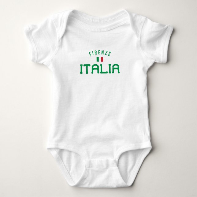Distressed Firenze Italia (Florence Italy) Baby Bodysuit (Front)