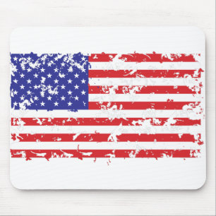 Distressed-Flag-Horizontal Mouse Pad