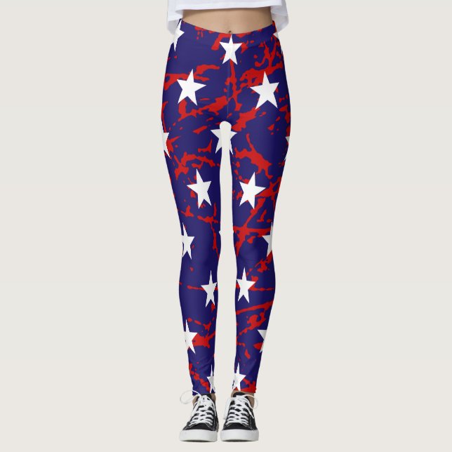 Distressed Flag Leggings (Front)