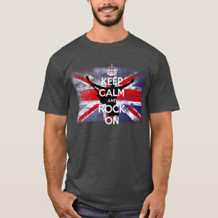 Distressed Flag of the United Kingdom Rock on T-Shirt
