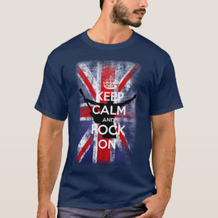 Distressed Flag of the United Kingdom Rock on T-Shirt