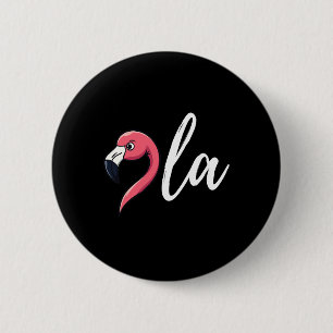Distressed Flamingo Comma La Funny Kamala Harris P 6 Cm Round Badge