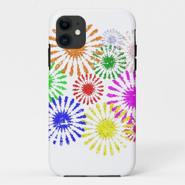 Distressed Flower Burst Case-Mate iPhone Case (Back)