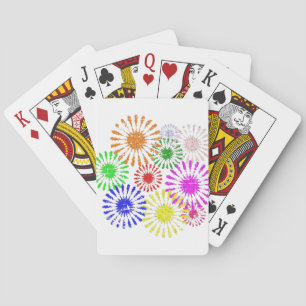 Distressed Flower Burst Playing Cards