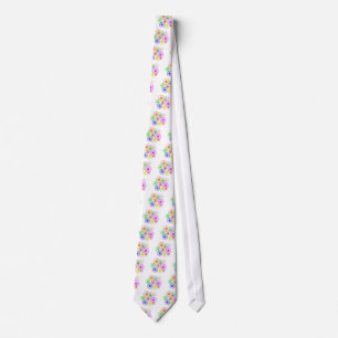 Distressed Flower Burst Tie