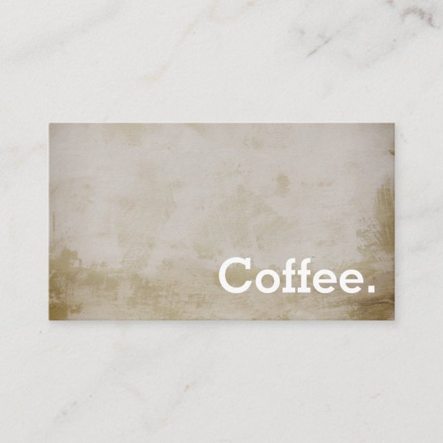 Distressed Fog Simple Loyalty Coffee Punch-Card Card (Front)