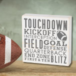 Distressed Football Wooden Box Sign<br><div class="desc">This farmhouse style white distressed wood sign decorated with a collage of football terms will make a perfect accent piece for any country or farmhouse style den or man cave. Design includes copyright material of Cricut.</div>