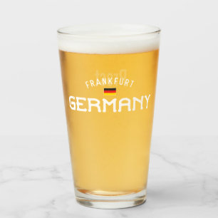 Distressed Frankfurt Germany Prost Glass