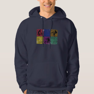 Distressed Freestyle Biker Hoodie