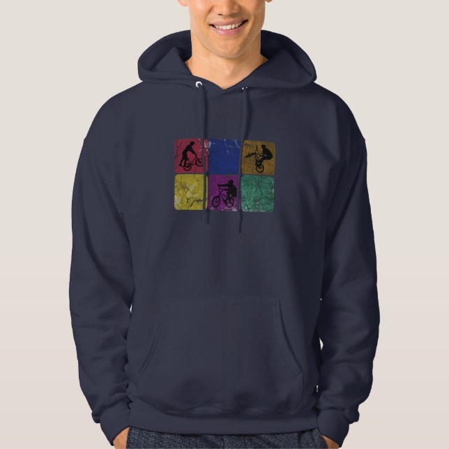 Distressed Freestyle Biker Hoodie (Front)