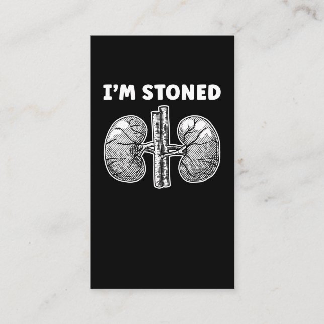 Distressed Funny Kidney Stone Surgery Business Card (Front)