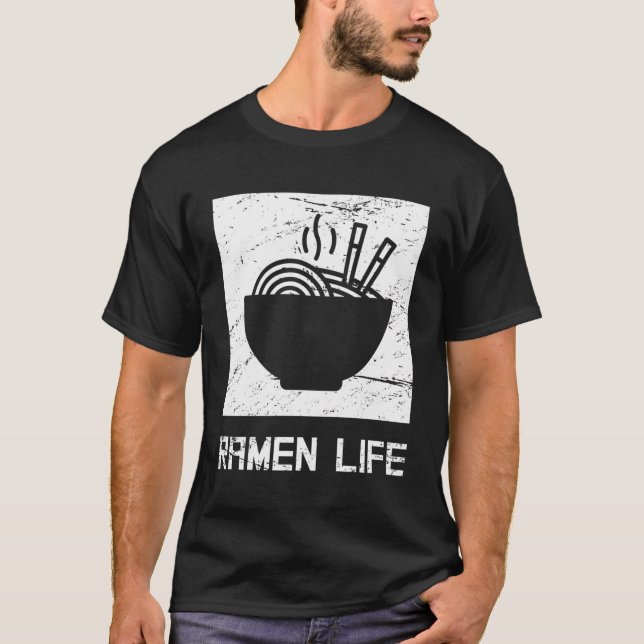 Distressed Funny Ramen Lover Japanese Food Ramen T-Shirt (Front)