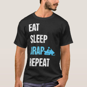 Distressed Funny Snowmobile T-Shirt