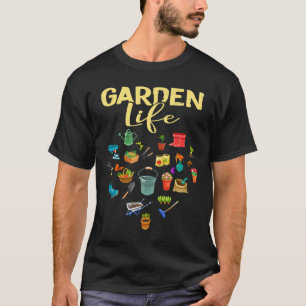 Distressed Garden Life Gardening With All Tools T-Shirt