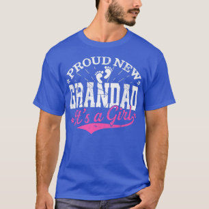 Distressed Gender Reveal Proud New Grandad It's A  T-Shirt