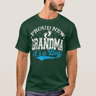Distressed Gender Reveal Proud New Grandma It's A T-Shirt