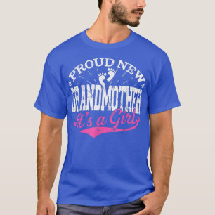 Distressed Gender Reveal Proud New Grandmother It' T-Shirt