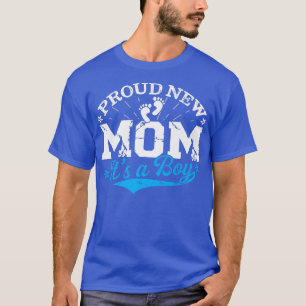Distressed Gender Reveal Proud New Mum It's A Boy  T-Shirt