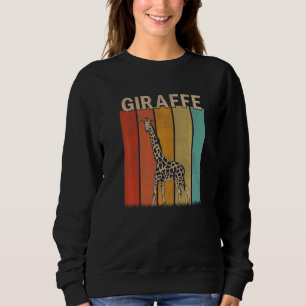 Distressed Giraffe Men Women Kid Cute Giraffe Ret Sweatshirt