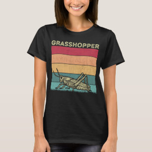 Distressed Grasshopper Lover Boys Girls Retro Gras T-Shirt