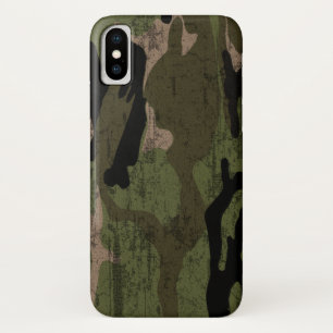 Distressed Green Camo iPhone X Case