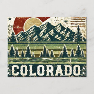 Distressed Grunge Colorado Postcard