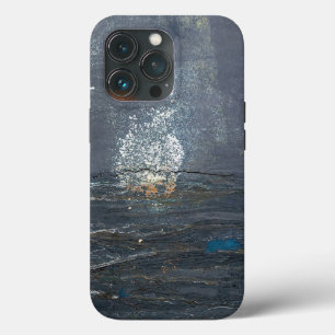Distressed Grunge Grey and Blue Abstract iPhone 13 Pro Case