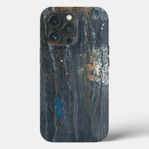Distressed Grunge Grey and Blue Abstract iPhone 13 Pro Case