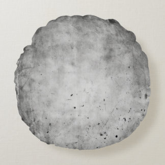 Distressed Grunge Grey Texture Round Cushion