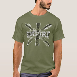 Distressed Grunge Print UK FLAG EMPIRE T-Shirt