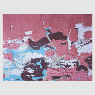 Distressed Grunge Red Paint Urban Loft DIY Decor Tissue Paper