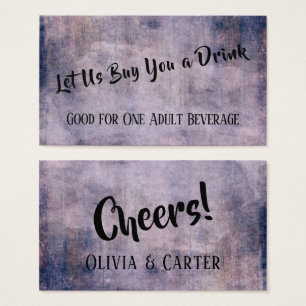 Distressed Grunge Rustic Vintage Drink Tickets